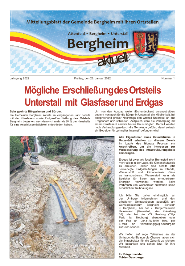 Gemeindeblatt Bergheim 01/2022