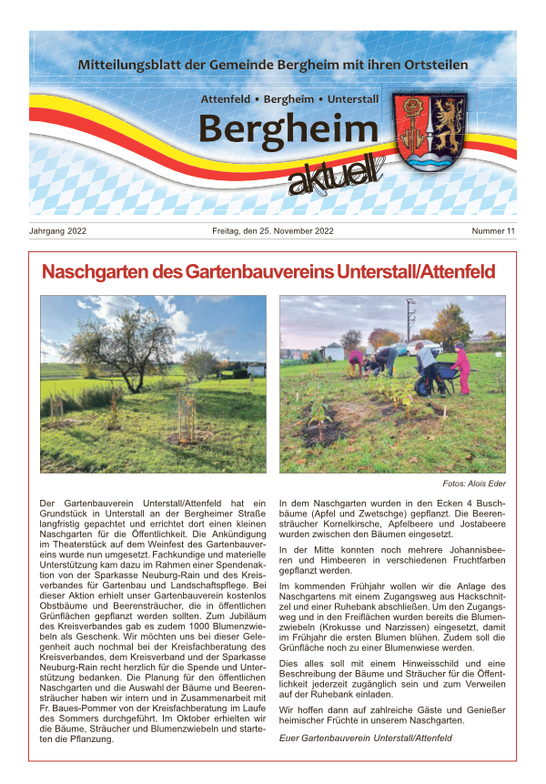 Gemeindeblatt Bergheim 11/2022