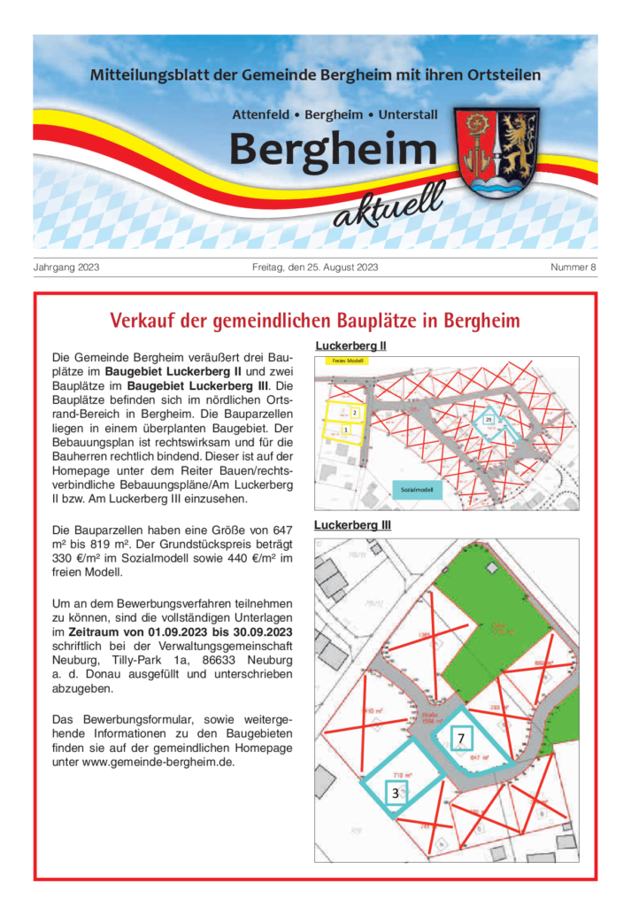 Gemeindeblatt Bergheim 08/2023